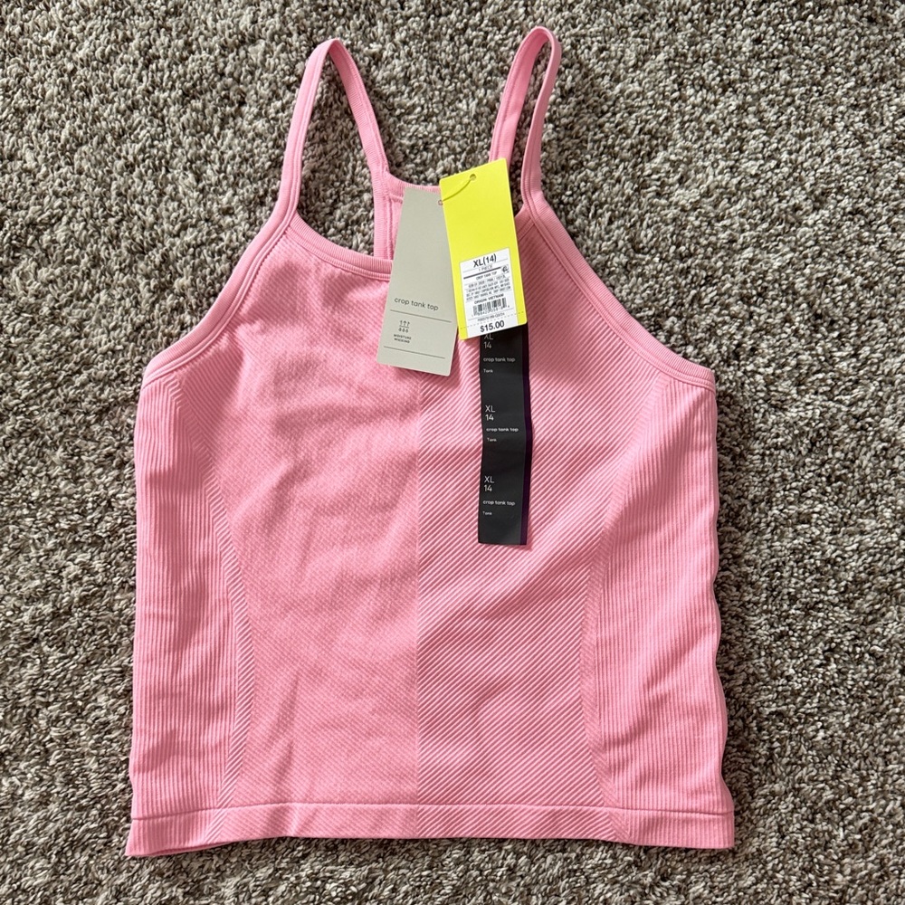 Elegant Pink Ribbed Tank Top